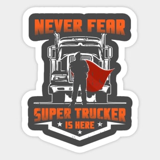 SUPER TRUCKER Sticker